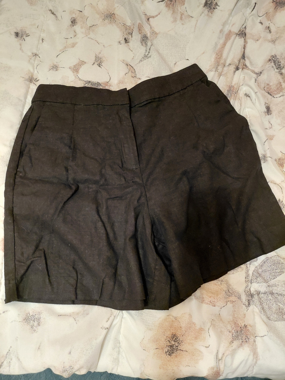 J. Crew Black High-Waist Tailored Bermuda Shorts